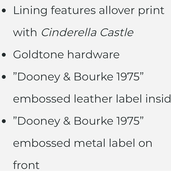 Dooney & Bourke WDW Castle Brand New Black Crossbody Bag with Gold Castle Design - Picture 13 of 14